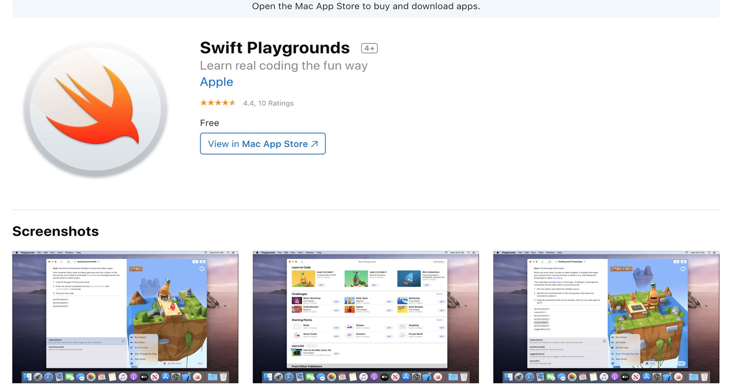 swift playgrounds app
